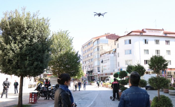 Bolu'da drone destekli Kovid-19 denetimleri artırıldı