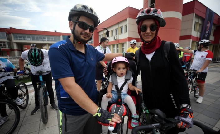 Düzce'de bisikletliler hareketli yaşam için pedal çevirecek
