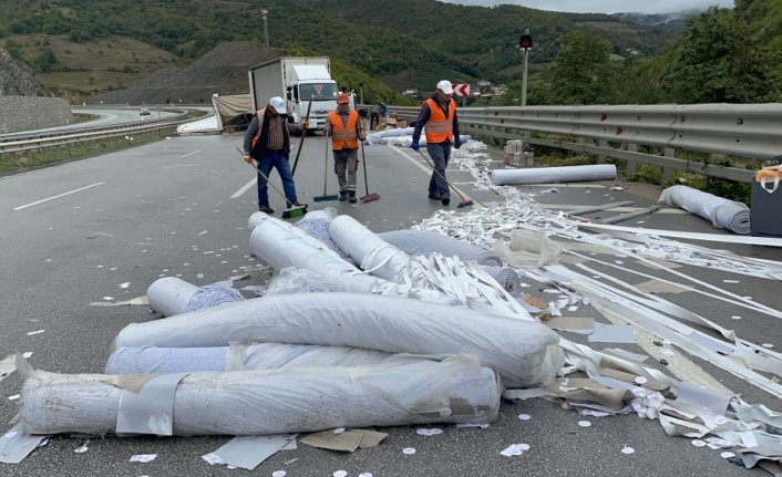 Kamyon ile tırın çarpıştığı kazada 2 kişi yaralandı