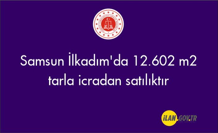 Samsun İlkadım'da 12.602 m2 tarla icradan satılıktır