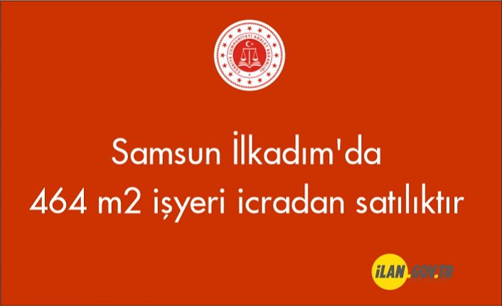 Samsun İlkadım'da 464 m² işyeri icradan satılıktır