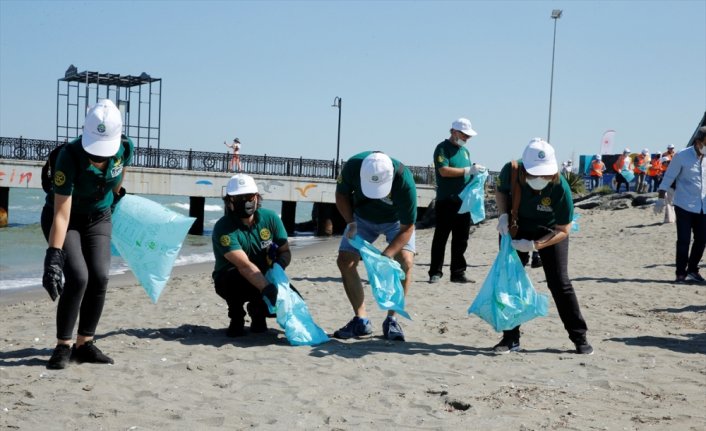 Samsun'da Uluslararası Kıyı Temizleme Günü dolayısıyla sahil temizliği yapıldı