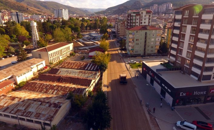 Tokat'ta asfaltlama çalışmaları sürüyor