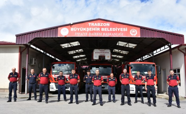 Trabzon Büyükşehir Belediyesi itfaiyesi olaylara 255 personelle müdahale ediyor