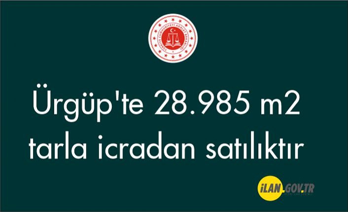 Ürgüp'te 28.985 m² tarla icradan satılıktır