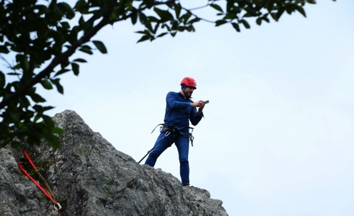 Yoroz Kent Ormanı dağcılık ve kaya tırmanışı sporcularından ilgi görüyor