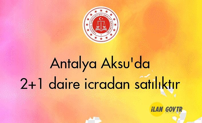 Antalya Aksu'da 2+1 daire icradan satılıktır