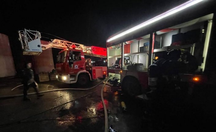 Düzce'de geri dönüşümden enerji üreten fabrikada çıkan yangın hasara neden oldu