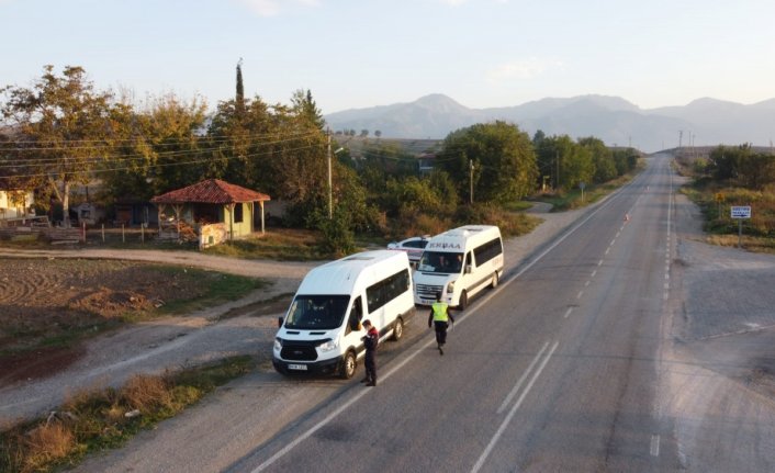 Erbaa'da okul servisleri denetlendi