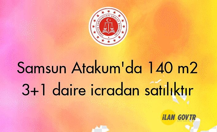Samsun Atakum'da 140 m² 3+1 daire icradan satılıktır