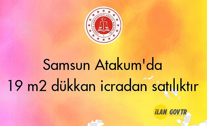 Samsun Atakum'da 19 m² dükkan icradan satılıktır
