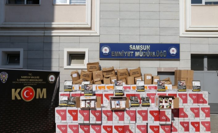 Samsun'da 4 milyon 230 bin bandrolsüz makaron ele geçirildi