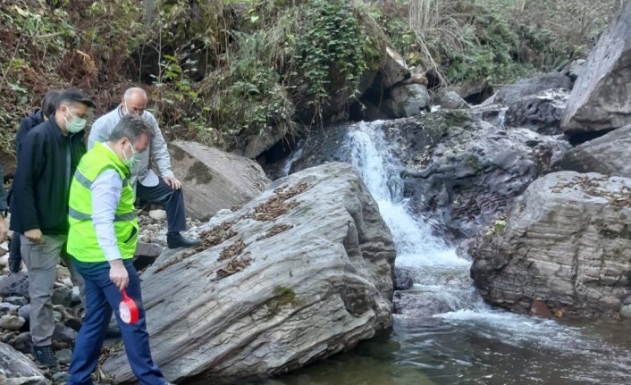 Giresun'da selde zarar gören alabalık popülasyonu için derelere 25 bin yavru salındı