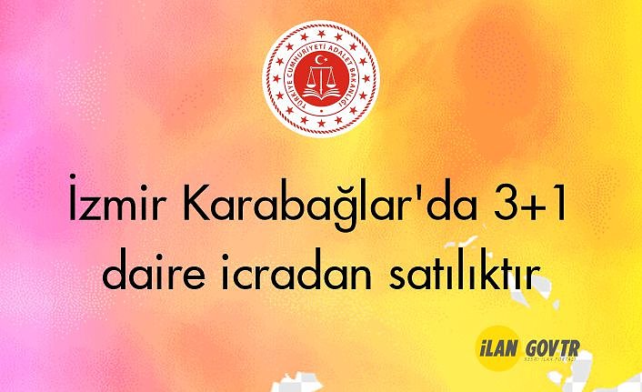 İzmir Karabağlar'da 3+1 daire icradan satılıktır