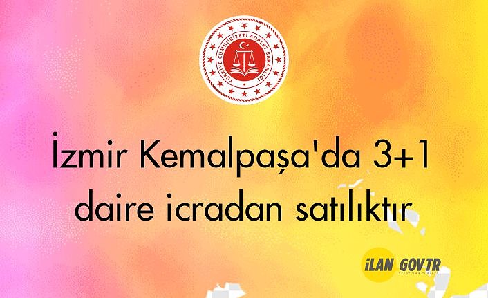 İzmir Kemalpaşa'da 3+1 daire icradan satılıktır