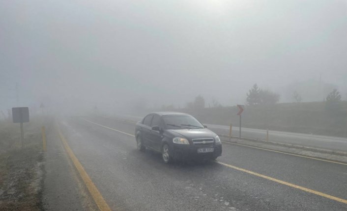 Kastamonu'da sis ulaşımda aksamalara neden oldu