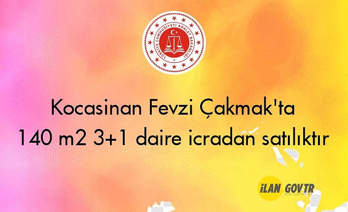 Kocasinan Fevzi Çakmak'ta 140 m² 3+1 daire icradan satılıktır