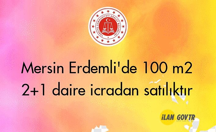 Mersin Erdemli'de 100 m² 2+1 daire icradan satılıktır