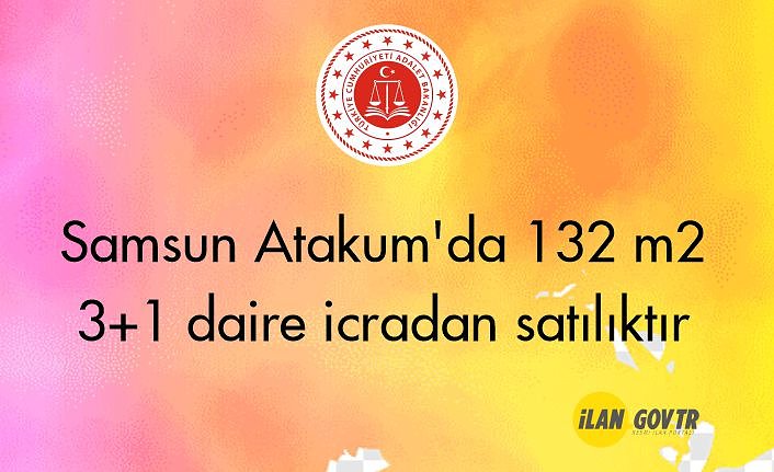 Samsun Atakum'da 132 m2 3+1 daire satılıktır