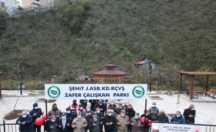 Şehit Zafer Çalışkan'ın adı, şehit düştüğü köyde yapılan parka verildi