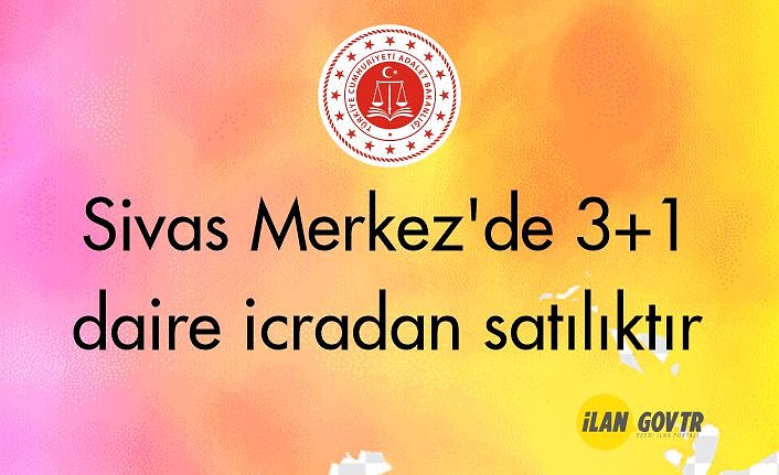Sivas Merkez'de 3+1 daire icradan satılıktır