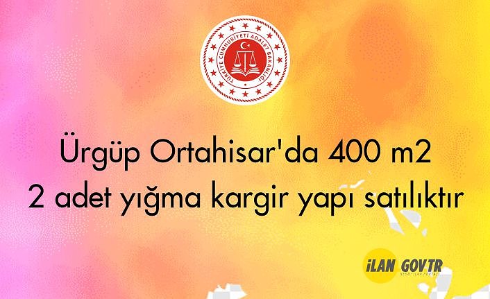 Ürgüp Ortahisar'da 400 m² 2 adet yığma kargir yapı icradan satılıktır