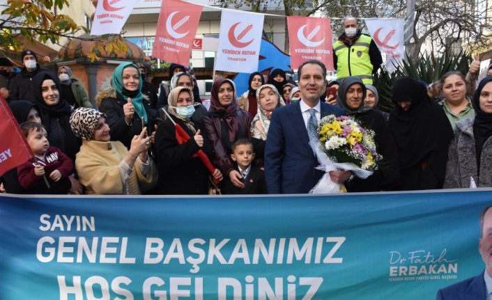 Yeniden Refah Partisi Genel Başkanı Erbakan, Trabzon'da konuştu: