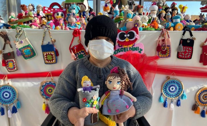 Amasya'da engelli kadın 