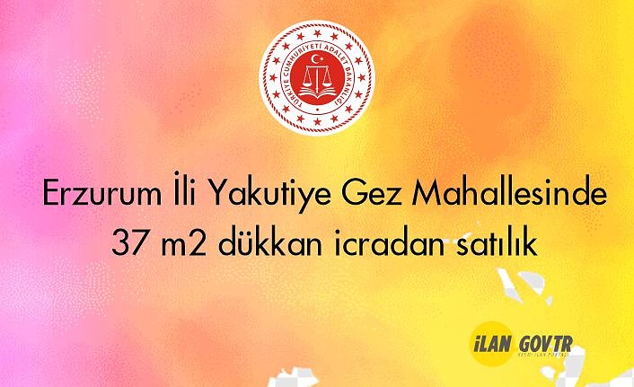 Erzurum İli Yakutiye Gez Mahallesinde 37 m² dükkan icradan satılık