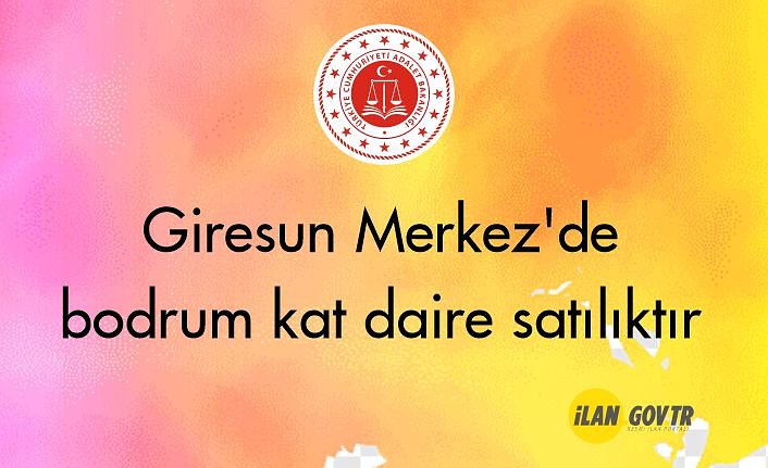 Giresun Merkez'de bodrum kat daire icradan satılıktır