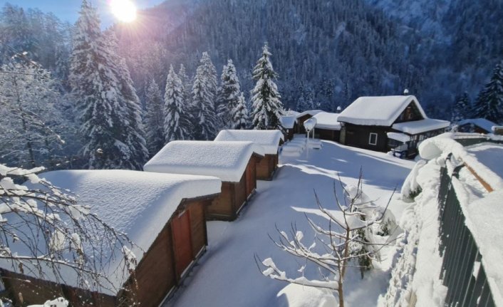 Rize'de kar nedeniyle 43 köy yolu ulaşıma kapandı