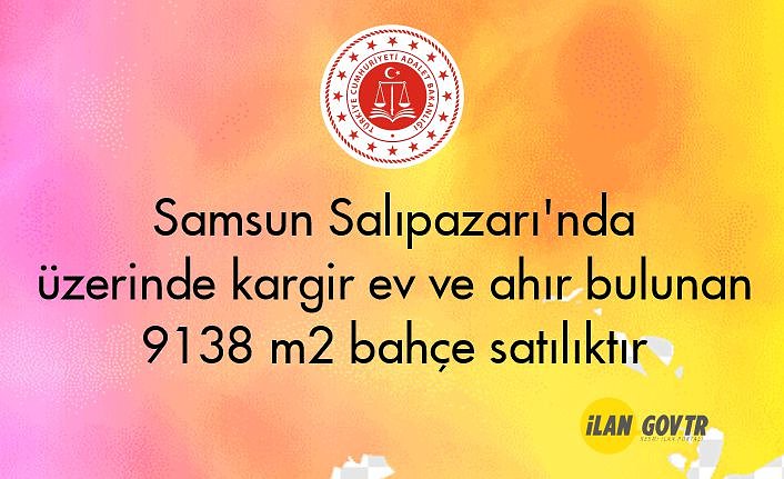 Samsun Çarşamba'da üzerinde 4 adet bina bulunan 10985 m² arazi icradan satılıktır