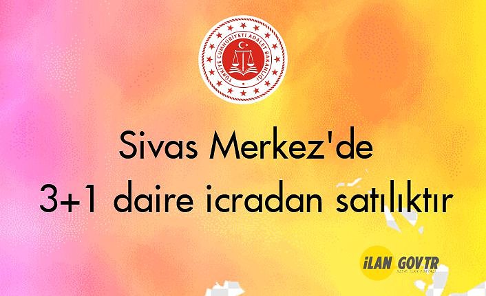 Sivas Merkez'de 3+1 daire icradan satılıktır