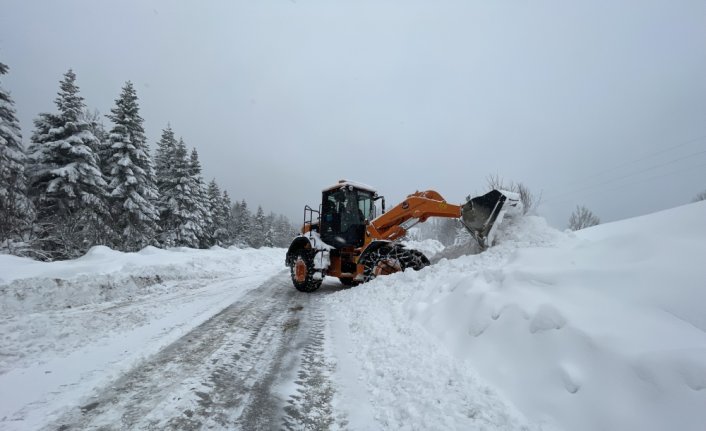 Bartın'da kar kalınlığı bazı bölgelerde 1,5 metreyi aştı