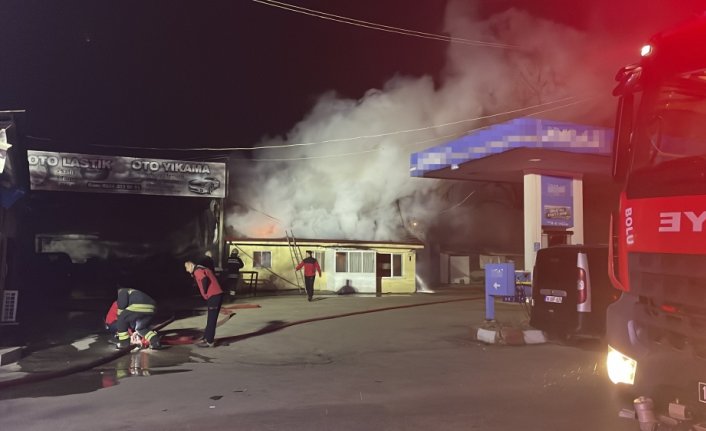 Bolu'da LPG istasyonunun yakınında çıkan yangın paniğe neden oldu