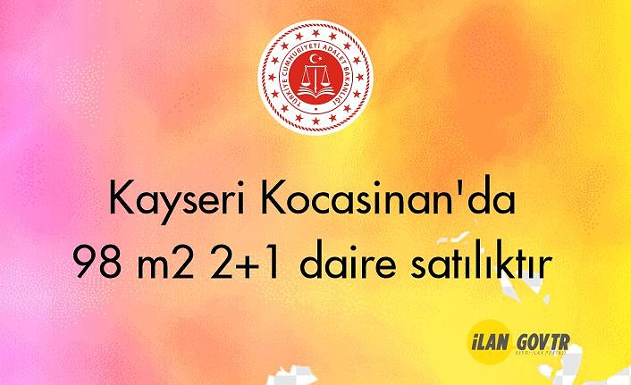 Kayseri Kocasinan'da 98 m² 2+1 daire icradan satılıktır
