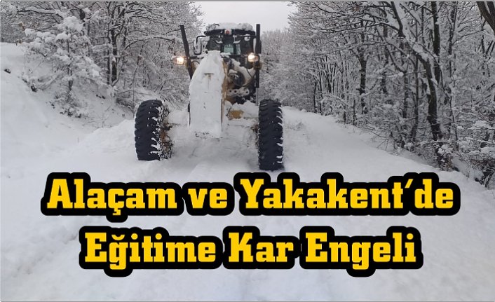 Samsun'da iki ilçede eğitime kar engeli