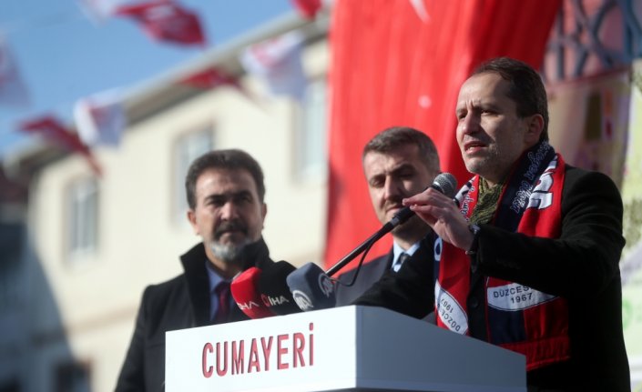 Yeniden Refah Partisi Genel Başkanı Erbakan, Düzce'de konuştu: