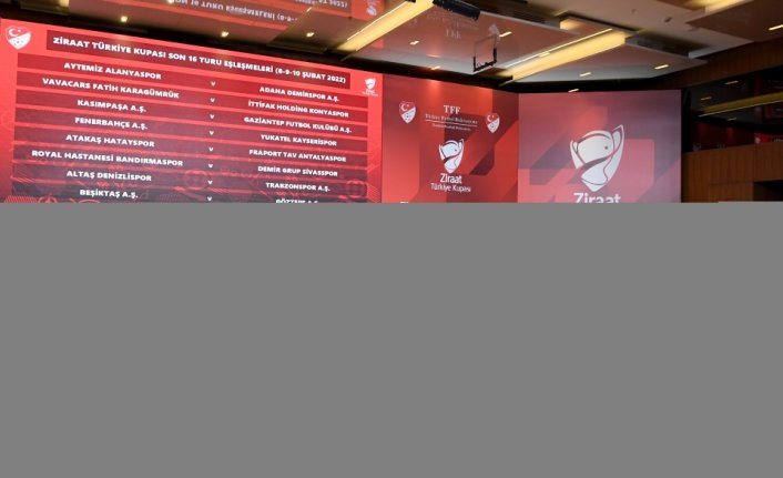 Ziraat Türkiye Kupası'nda son 16 turu eşleşmeleri belli oldu