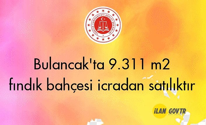 Bulancak'ta 9.311 m² fındık bahçesi icradan satılıktır