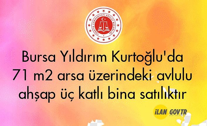 Yıldırım Kurtoğlu'da 71 m² arsa üzerindeki avlulu ahşap üç katlı bina satılıktır
