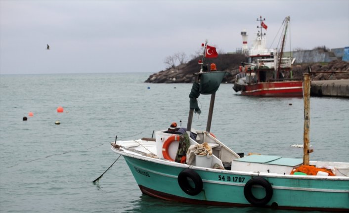 Batı Karadeniz'de balıkçılar olumsuz hava şartları nedeniyle limana demirledi