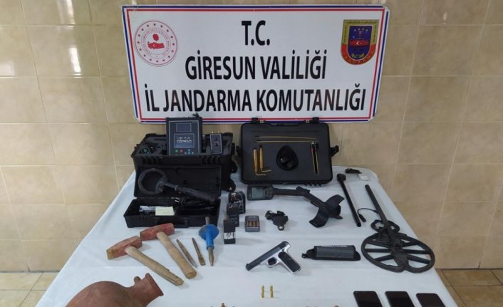 Giresun'da izinsiz kazı yaptıkları iddiasıyla 7 şüpheli yakalandı