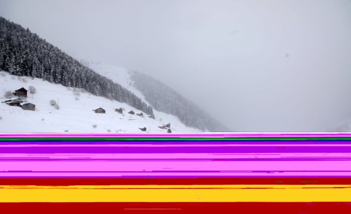 Kar altındaki İkizdere Vadisi havadan görüntülendi