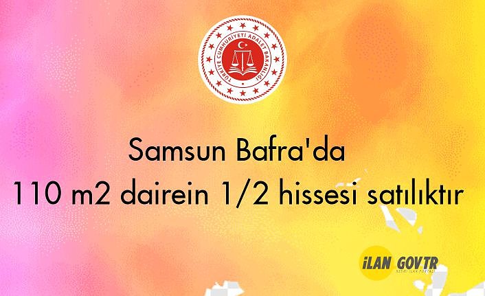 Samsun Bafra'da 110 m² dairein 1/2 hissesi icradan satılıktır