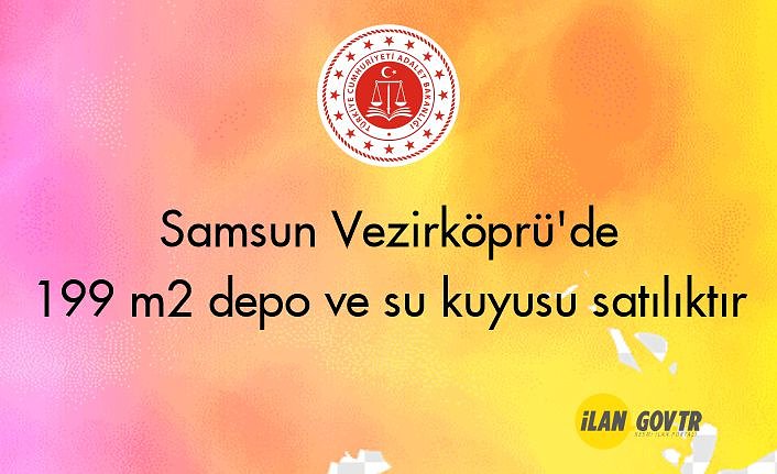 Samsun Vezirköprü'de 199 m² depo ve su kuyusu icradan satılıktır