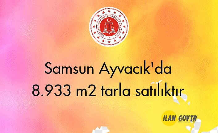 Samsun Ayvacık'da 8.933 m² tarla icradan satılıktır