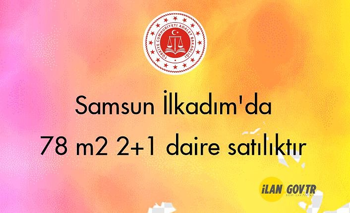 Samsun İlkadım'da 78 m² 2+1 daire icradan satılıktır
