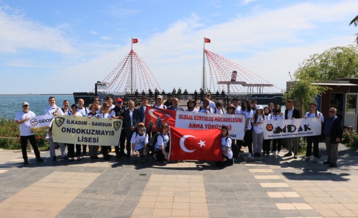 Atatürk'ün Samsun'dan Havza'ya geçtiği yolda gençler Türk bayrağı ile yürüyecek