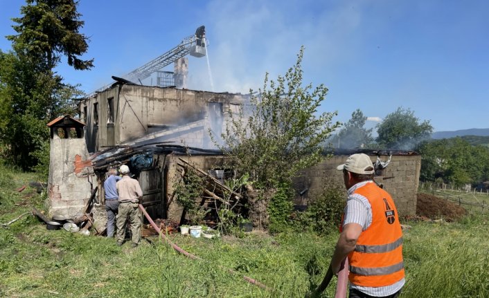 Bartın'da ahır yangınında 12 büyükbaş ve 3 küçükbaş hayvan telef oldu